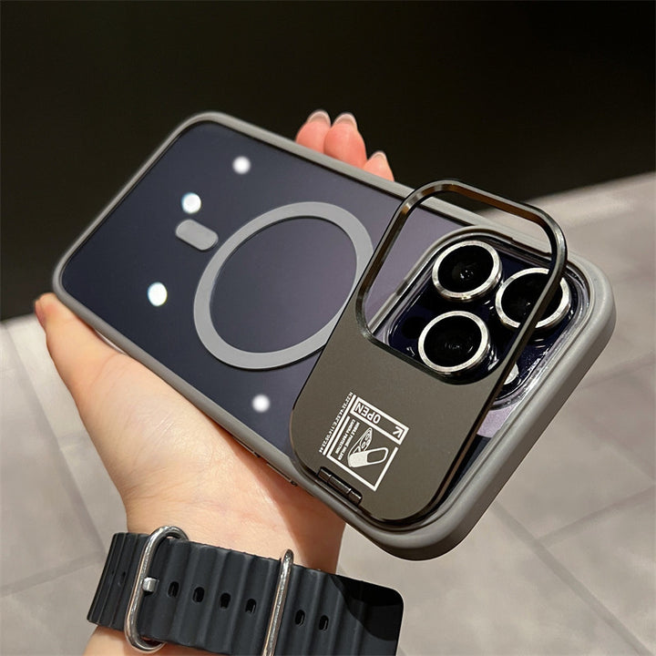 Holder multidimensional invizibil cu aspirație magnetică cu film de lentilă