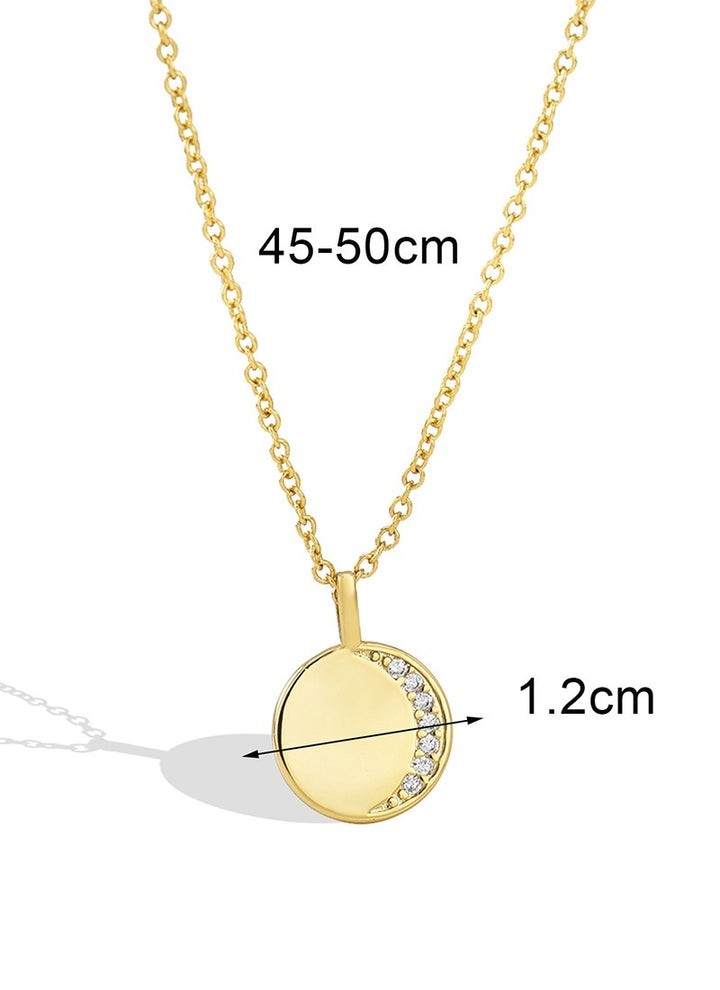 Simple Women's Round Diamond Necklace
