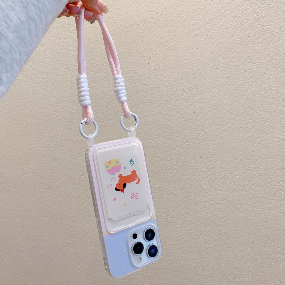 Cartoon lanyard telefoonhoesekhouder beschermhoes