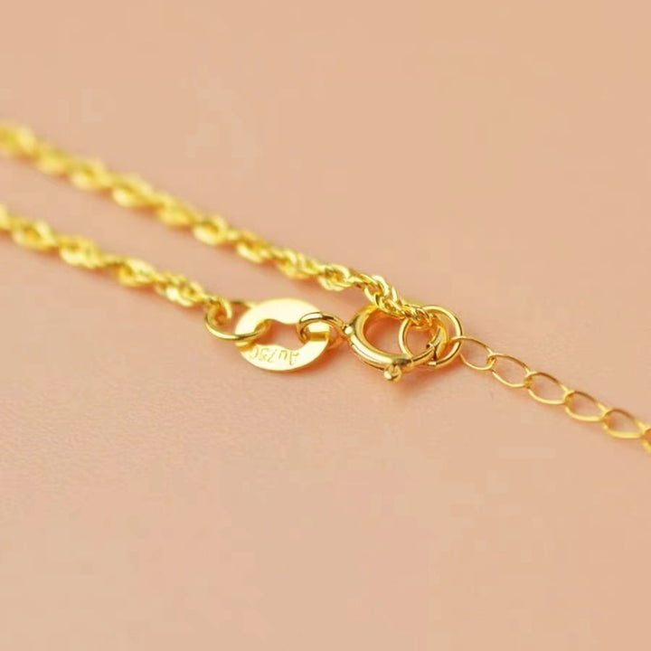 Bracelet de corde de chanvre en or creux