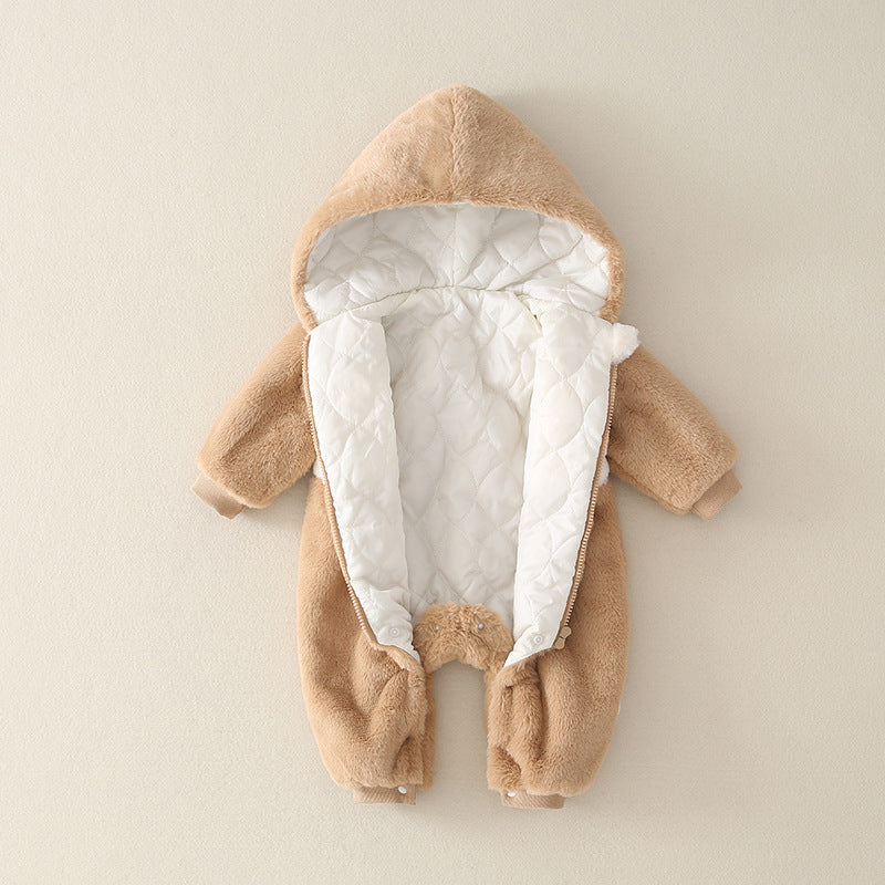 Babyens jumpsuit vinter tykne bomulls polstret jakke babyklær