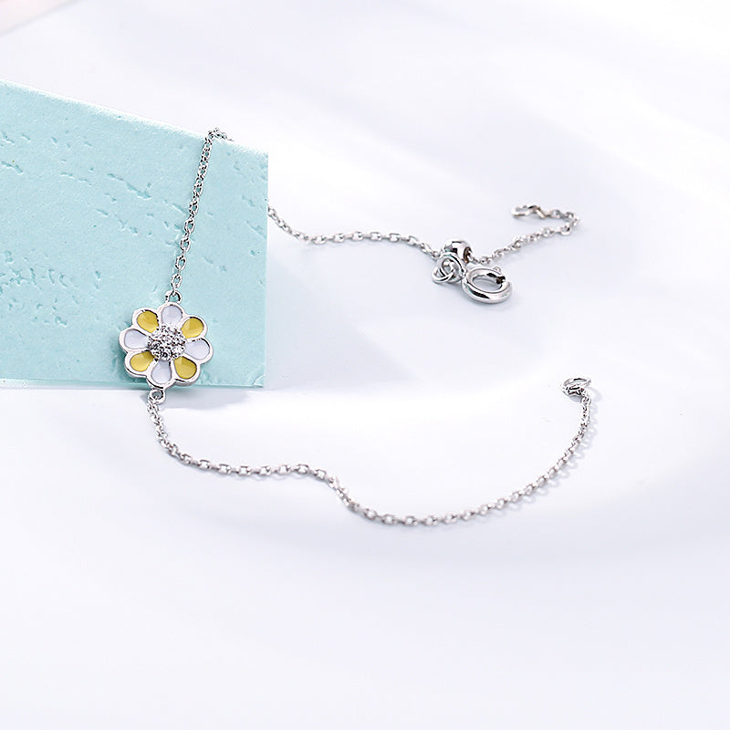 Sun Flower Bracelet Women 925 Zilveren vriendin armband