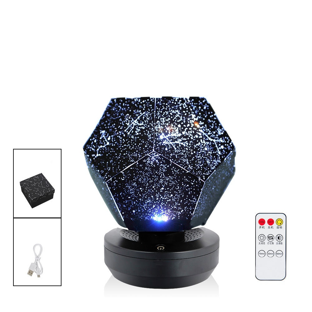 LED Starry Sky Projector Night Lights 3D -Projektion Nacht Lampe USB Ladung Home Planetarium Kinder Schlafzimmer Dekorationsraum Beleuchtung