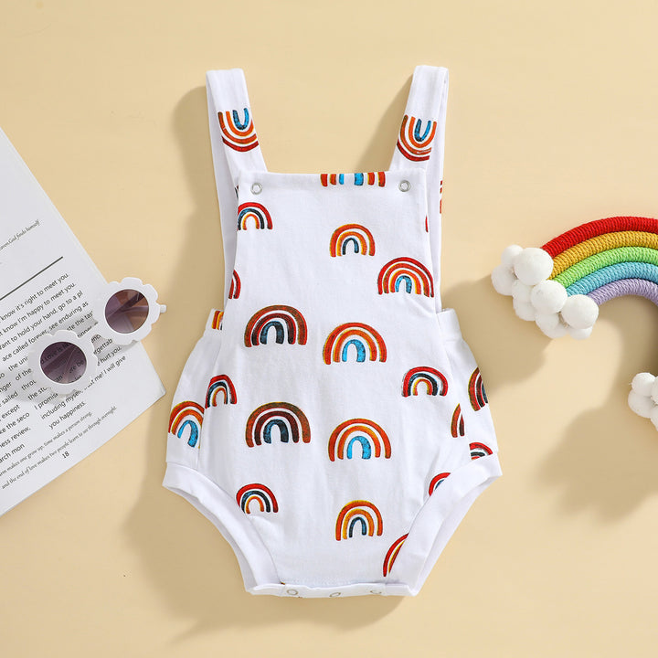 Summer Baby Cotton Rainbow Print Romper