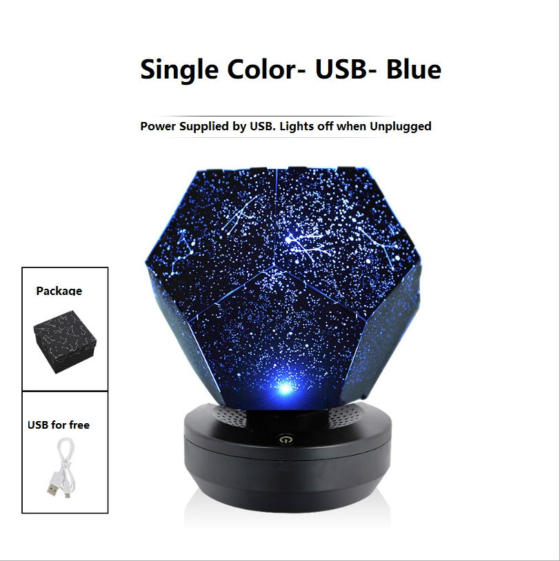 Led Starry Sky kivetítő éjszakai fények 3D vetítés éjszakai lámpa USB töltés otthoni planetárium gyerekek hálószoba dekorációs szoba világítás
