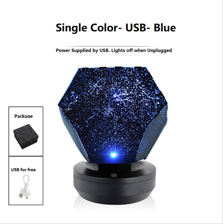LED Yıldızlı Gökyüzü Projektör Gece Işıkları 3D Projeksiyon Gece Lambası USB Şarj Ev Planetaryum Çocuk Yatak Odası Dekorasyon Odası Aydınlatma