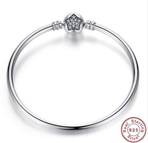 Luxury 100% 925 Cadena de encanto de plata esterlina Fit de brazalete original para mujeres, joyería auténtica de pulseira, regalo XCHS902