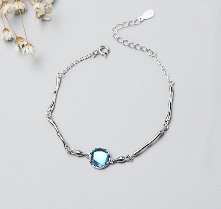 Bracelet à perles bleues