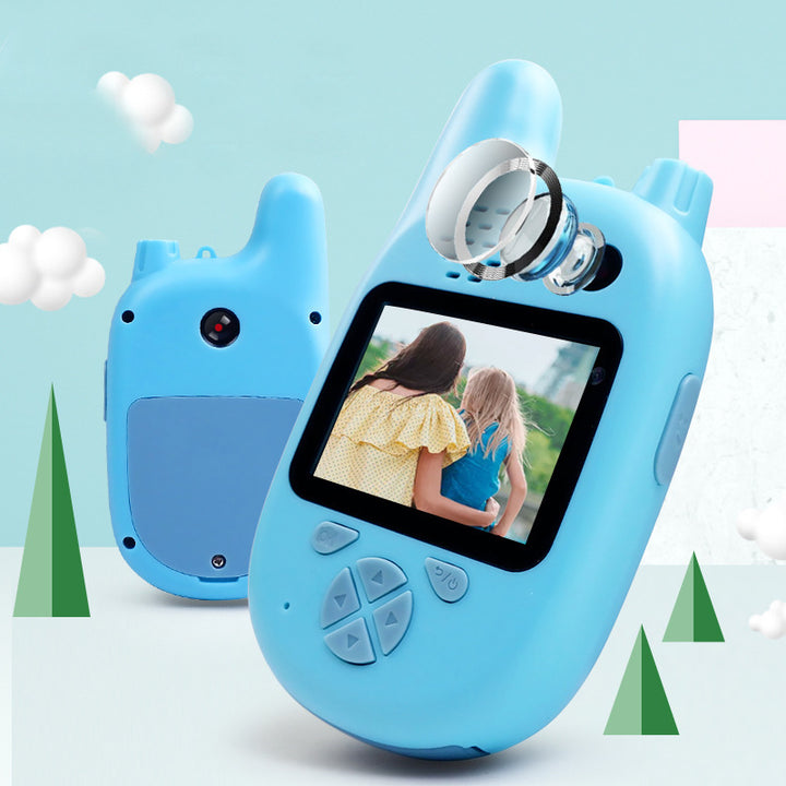 Walkie-Talkie Kids Camera Toys Mini HD Camere de desene animate