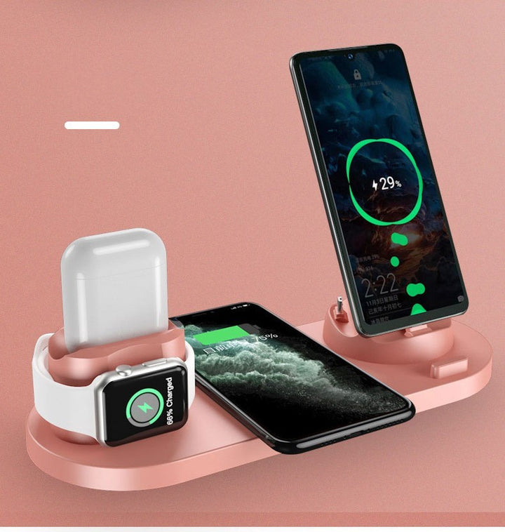 Six-in-one wireless charger for mobile phones