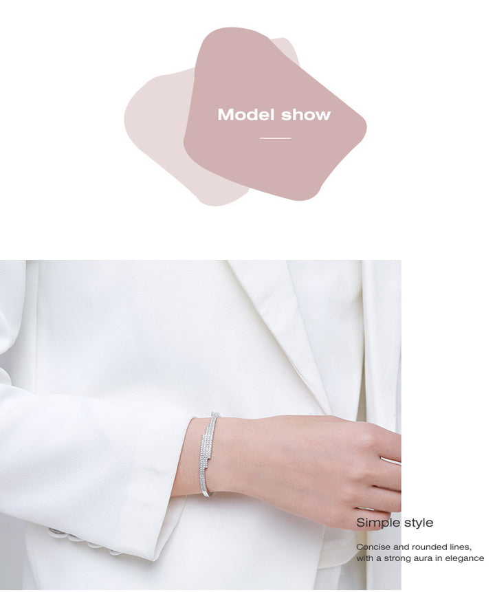 Модная линия S925 Серебряный браслет для женщин