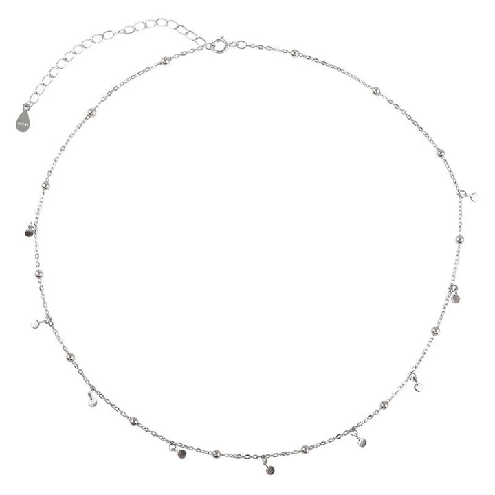 Women's Short Sterling Silver Tassel Niche Design Necklace