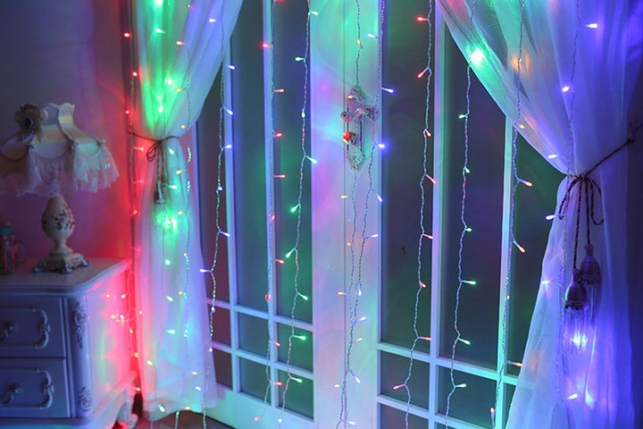 Karácsonyi LED függöny lámpák