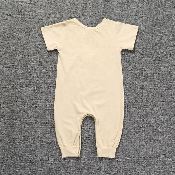 Yeni doğan erkek bebek kızlar kıyafetleri Hamburg Mektupları Kısa Kollu Romper Tulum Kıyafetleri 0-18m