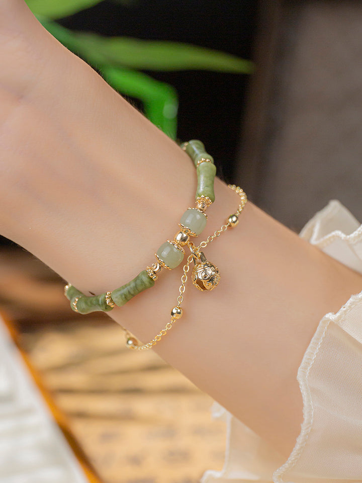 Bracelet Féile Féile Bambú Jade Natural Hotan Jade