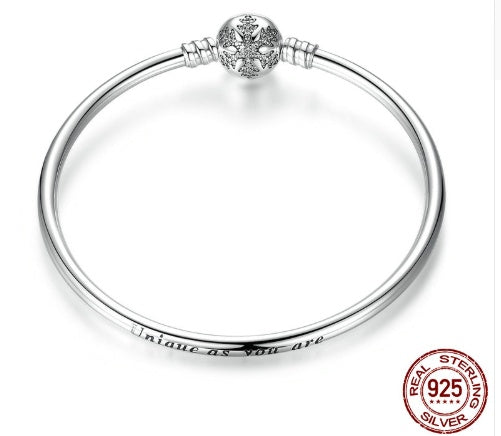 Luxury 100% 925 Cadena de encanto de plata esterlina Fit de brazalete original para mujeres, joyería auténtica de pulseira, regalo XCHS902