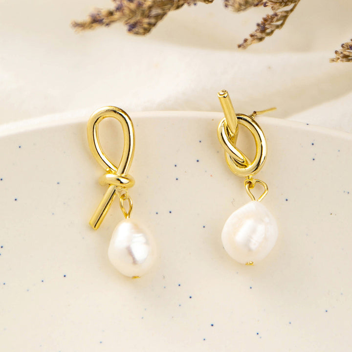 Fashionable All-Match Allmetric Earrings Pearl Earrings Pearl Earrings