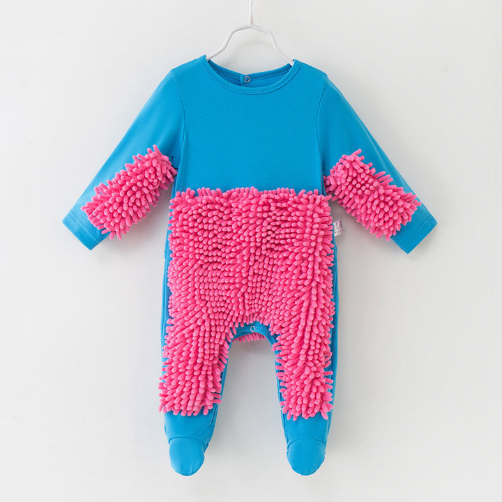 Baby Boy Boy Raiper Toddler Girl Mop Suit Infant Crawling Vêtements Coton Enfants en une seule pièce à manches longues