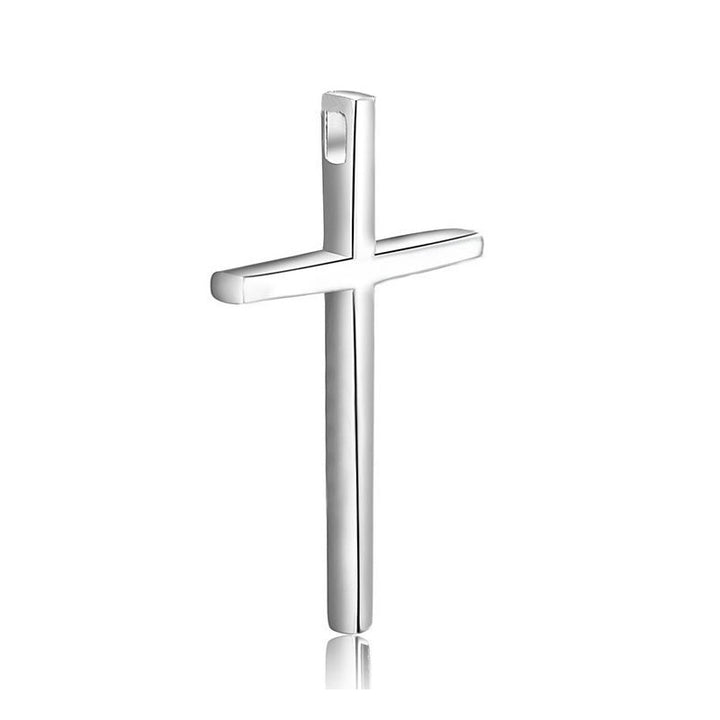 925 Sterling Silver Glossy Cross Pendant