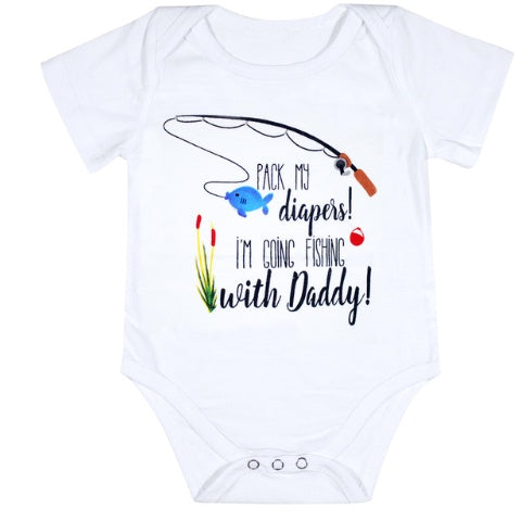Newborn Baby Clothes Funny 1st Birthday Daddy Letter White Short Sleeve Baby Bodysuits Tiny Cotton Baby Clothes Onesie (China)
