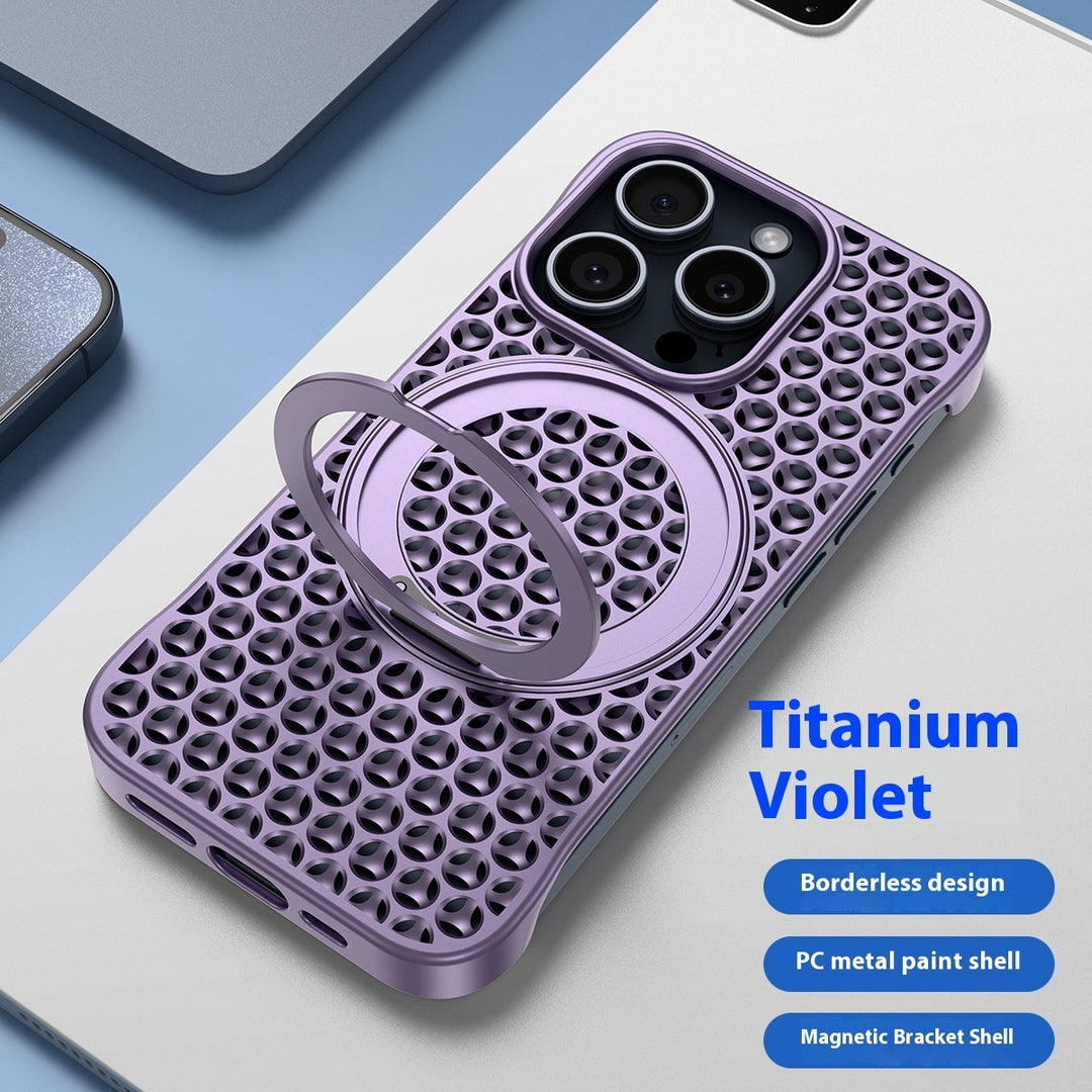 Phone Case Magnetic Suction Frameless Cooling Rotating Bracket