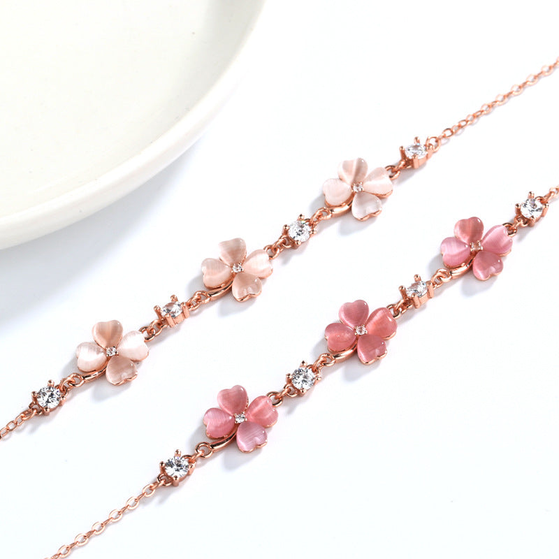 Bijoux de mode Bracelets de chaîne de pierres précieuses en cristal opal pour femmes diamants de zircon féminin