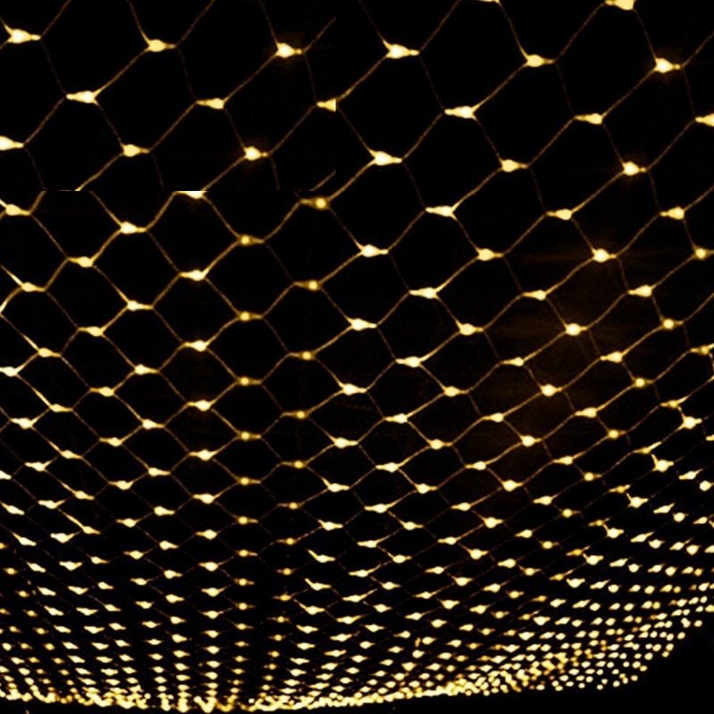 Karácsonyi LED -es lámpák húros lámpák kültéri vízálló halhálózat tele csillagokkal
