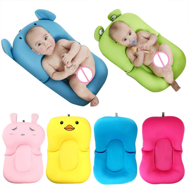 Nyfødt bad Floating Pad Mat Baby Bath Tub Pad & Chair & Shelf Bathtub Sete Spedbarn Støtte Pute Mat Bath Mat Toddler Bloom