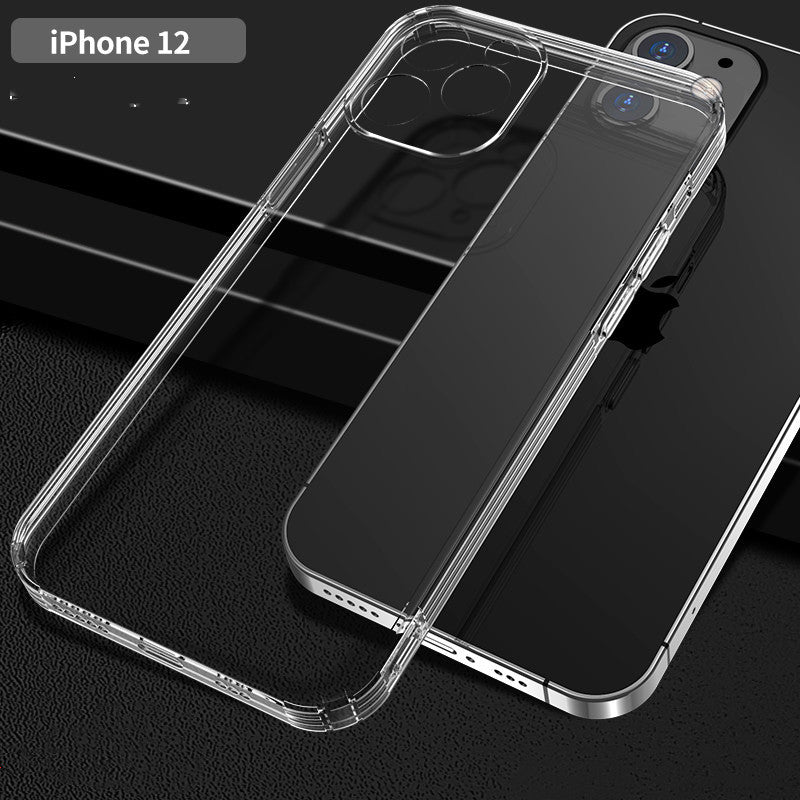 Совместим с Apple, совместимым с Apple, iPhone 12 Case Silicone Silicone Anty Drop Transparent