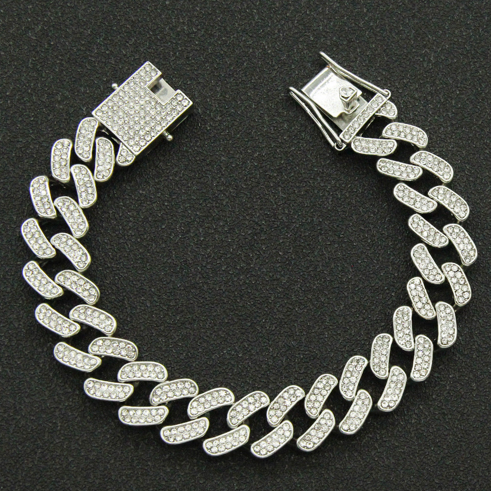 Men's Full Diamond Cuban Bracelet Bracelet