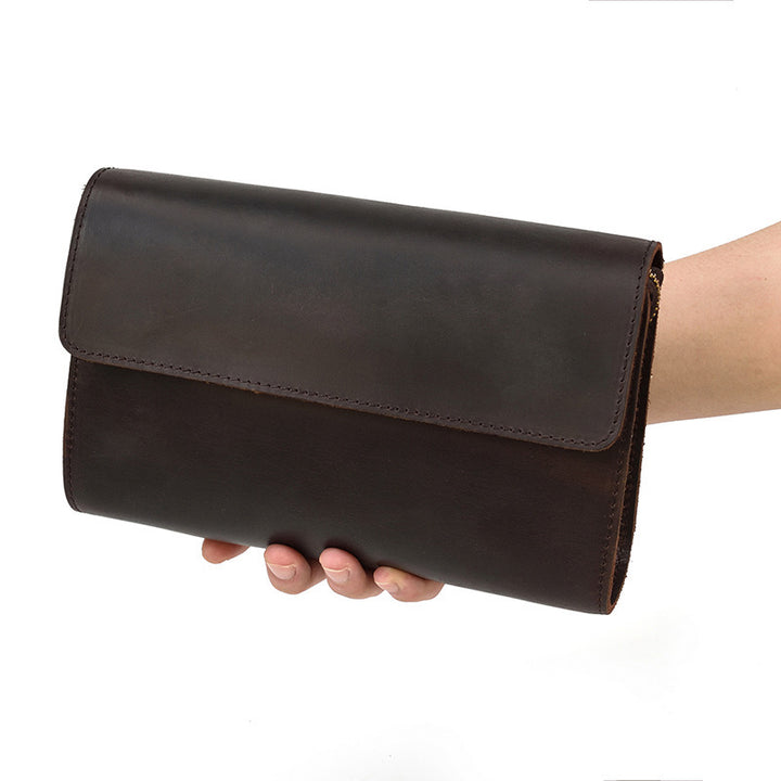 Retro Men's Crazy Horse Leather Multifunctional Wallet