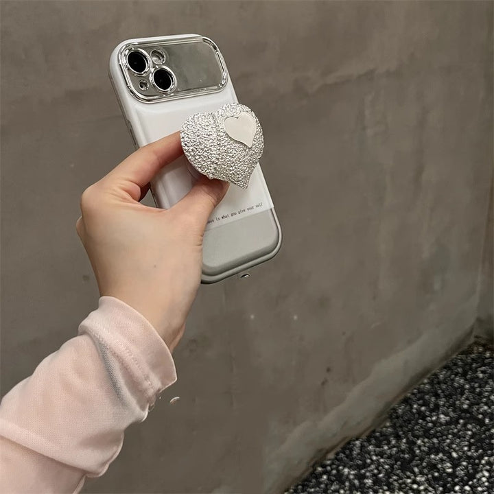 Корейский стиль in ins высококлассный серебряный белый портативный телефон телефона