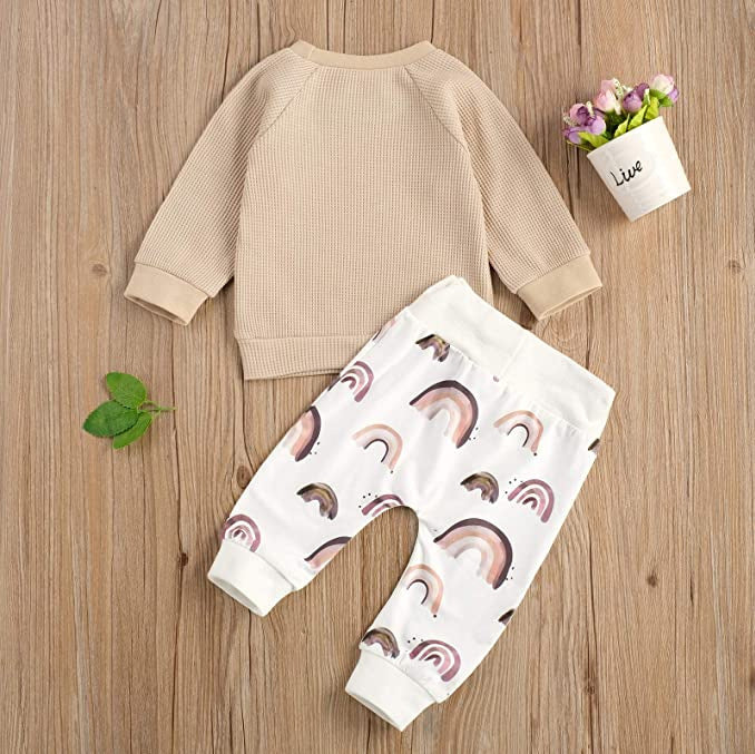 Children's Clothing Autumn Baby Boys And Girls Long-sleeve Suit Two-piece Set