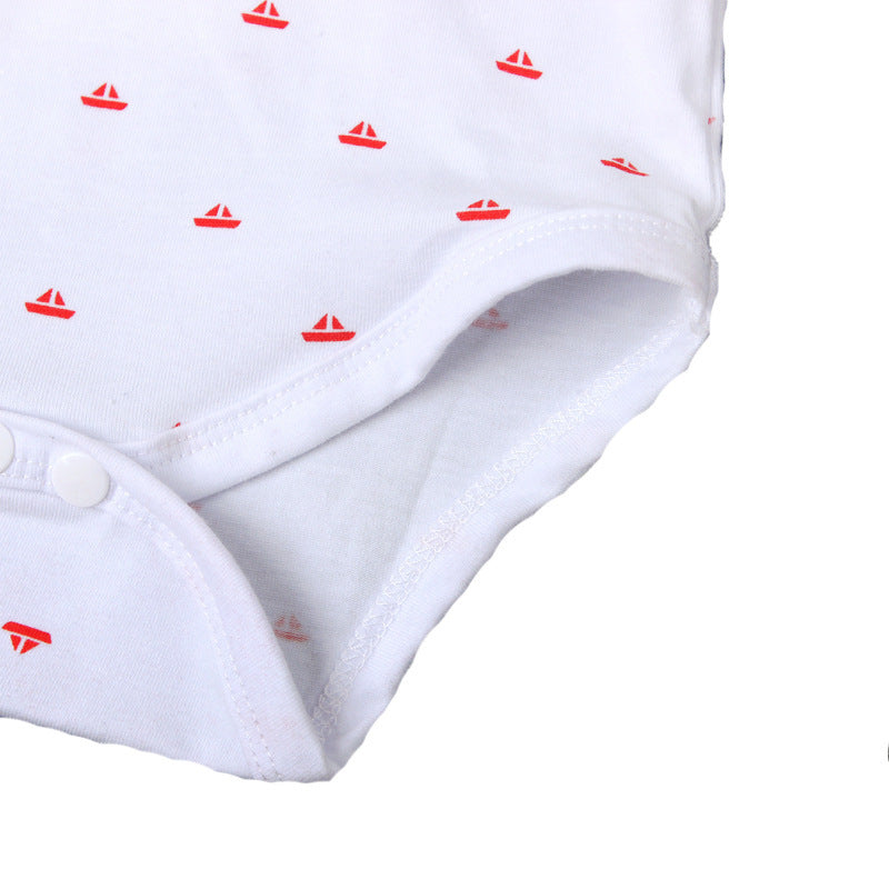 Gutter babyklær dress korte ermet trekant shorts barneklær
