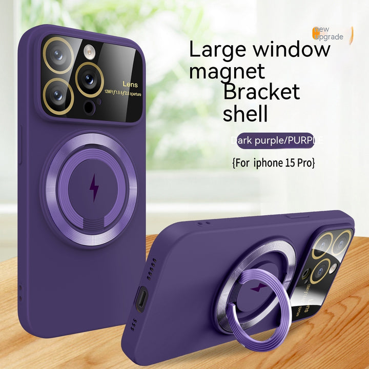 Grote raam magnetische beugel roteerbare ring telefoonhoes