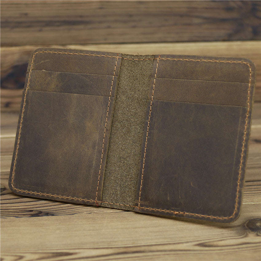 Herren erste Schicht von Cowide Card Case Tasche einfach