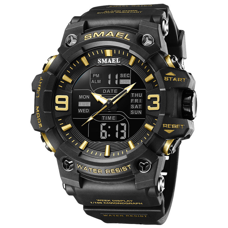 Sport Waterproof Electronic Watch Multi-Function Training Alarm Clock Watch