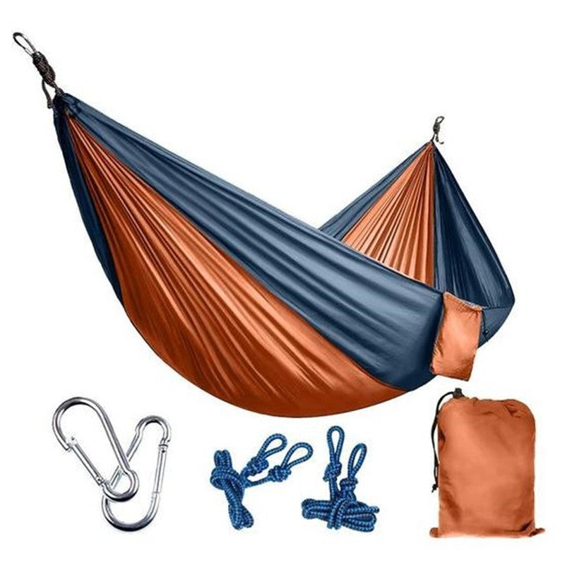 Hamaca de mochilero - hamaca doble al aire libre de paracaídas de nylon portátil