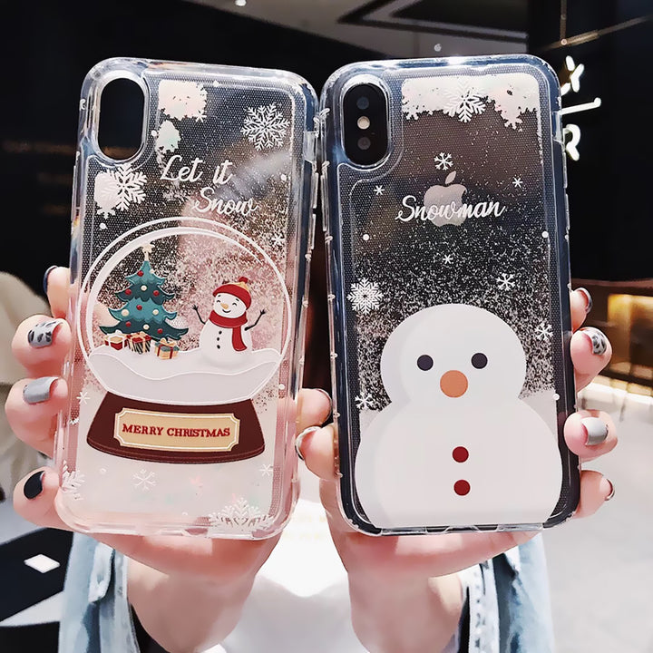 Compatible con manzana, nieve Sands Sands Mobile Shell Christmas