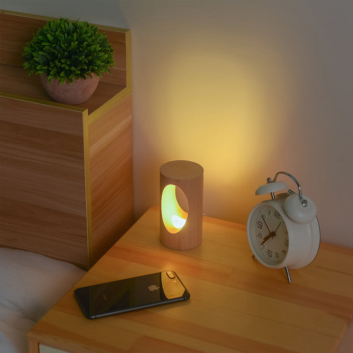 Lámpara de lectura de led de madera sólida