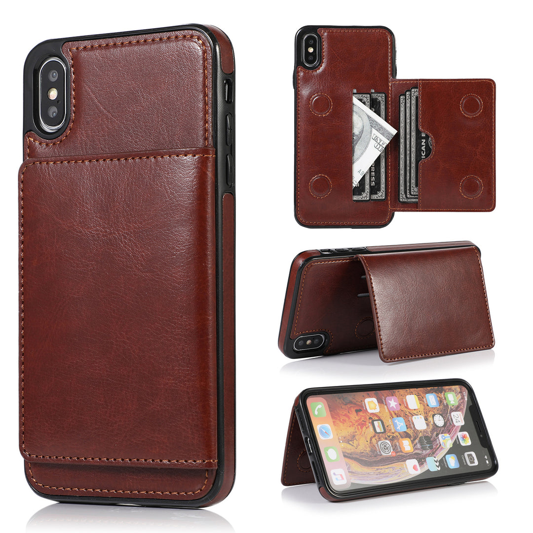 Compatible with Apple , Phone Case Left And Right Card Holster XS MAX Card Holster