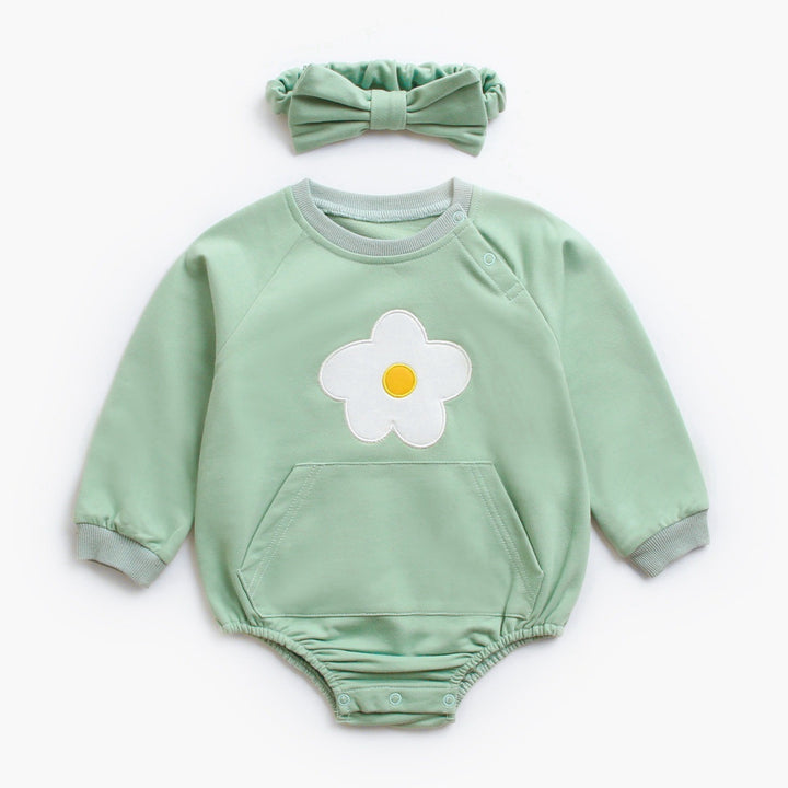 Bebeğin tek parçalı kıyafetleri Bebeğin İlkbahar ve Sonbahar Bebek Giysileri