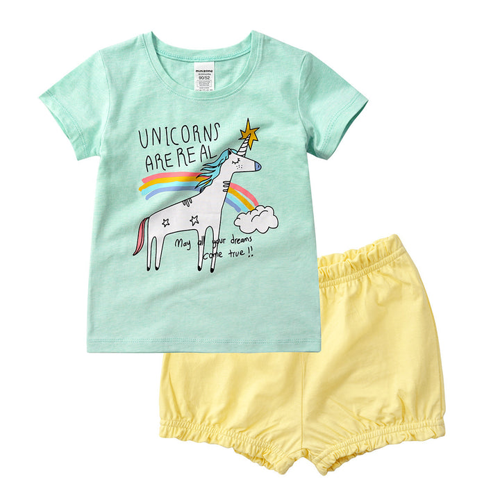 Summer Baby Two-piece Short-sleeved Children's Clothing
