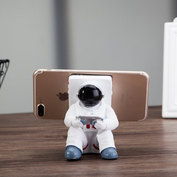 Basit astronot cep telefonu standı öğrenci masaüstü sahibi sevimli spaceman cep telefonu tutucu yaratıcı hediye küçük masa dekorasyon