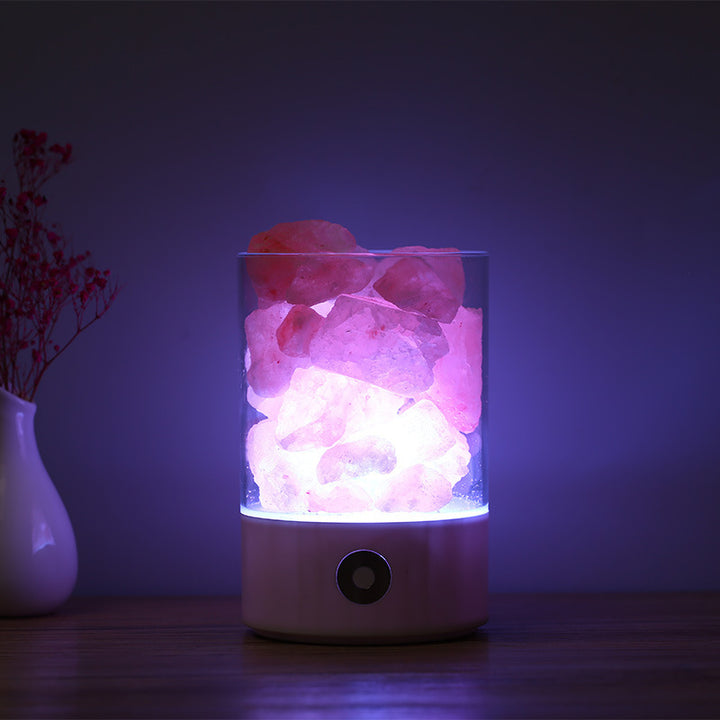 USB Crystal Light Himalaya zout LED -lamp