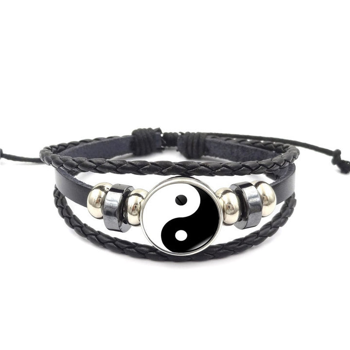 Men's Retro Punk Multi-layer Beaded Weave Bracelet