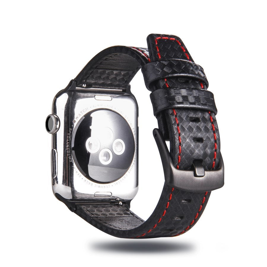 Compatible avec une montre en cuir en fibre de carbone haut de gamme