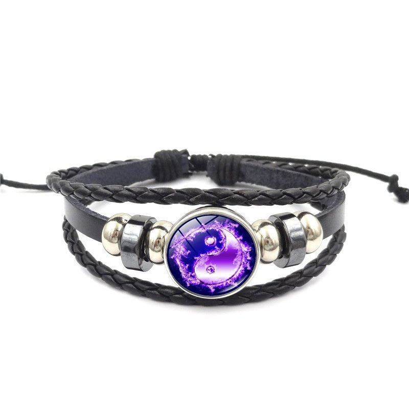 Men's Retro Punk Multi-layer Beaded Weave Bracelet