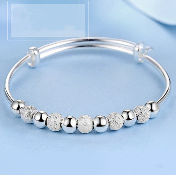 Białe miedziane srebrne zmienne koraliki Bransoletka damowa kulki dietetyczne biżuteria