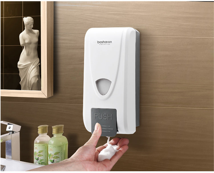 Dispensador de jabón de espuma de prensa a mano montada en la pared